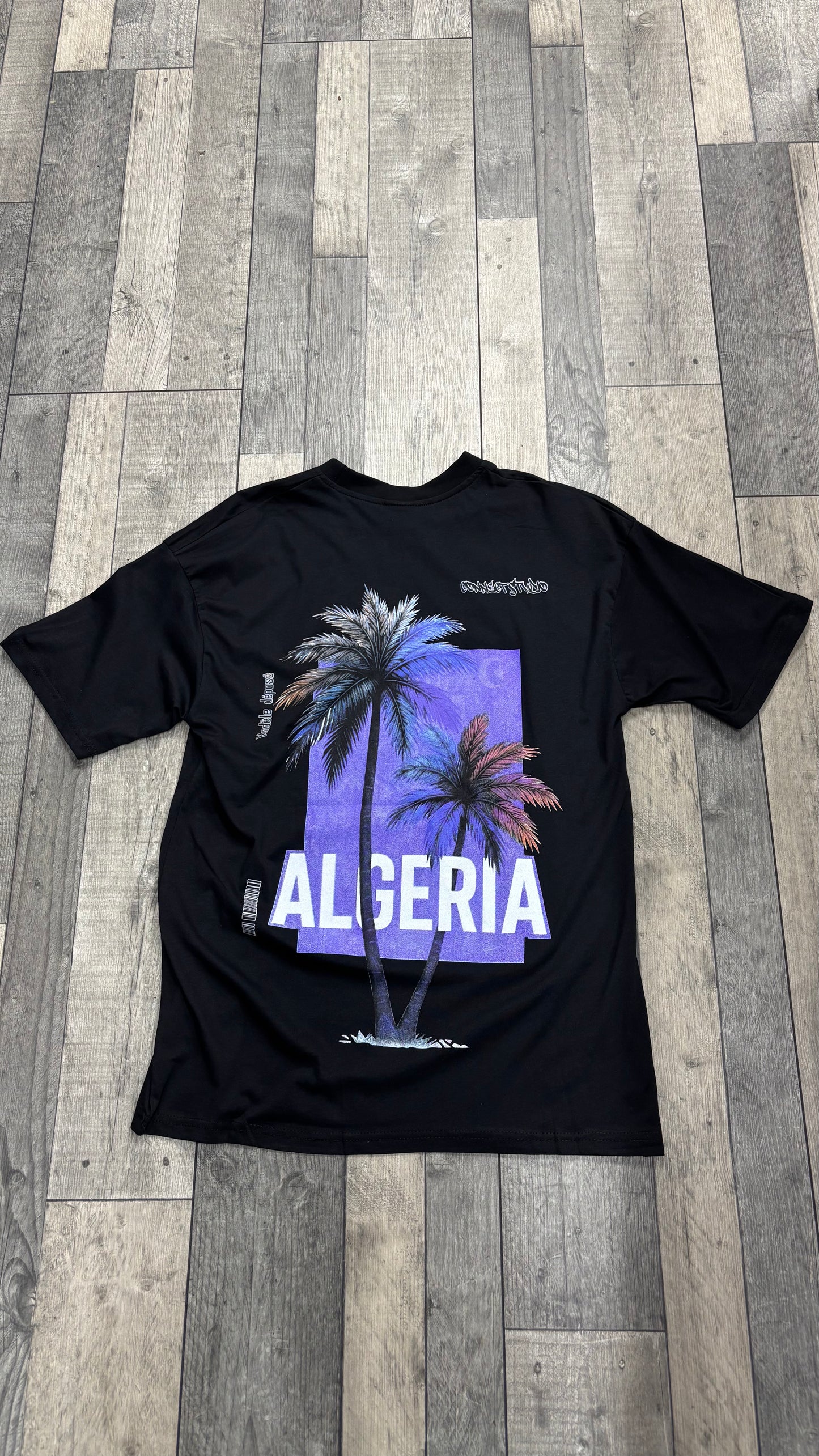 T-shirt ALGERIA PALMIERS - noir