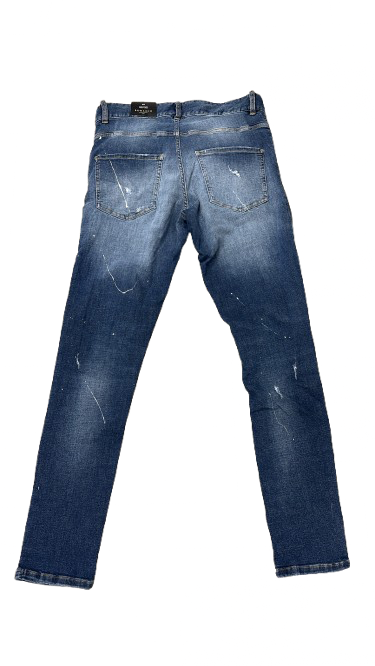 BORAGIO - PANTALON BLEU TACHE DE PEINTURE