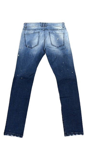 BORAGIO - PANTALON BLEU DENIM EN DÉGRADÉ