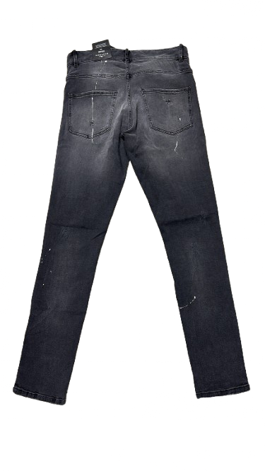 BORAGIO - PANTALON GRIS FONCÉ TACHE DE PEINTURE BLANCHE