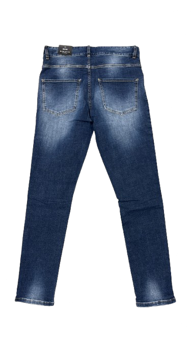 BORAGIO - PANTALON BLEU DENIM DÉLAVÉ