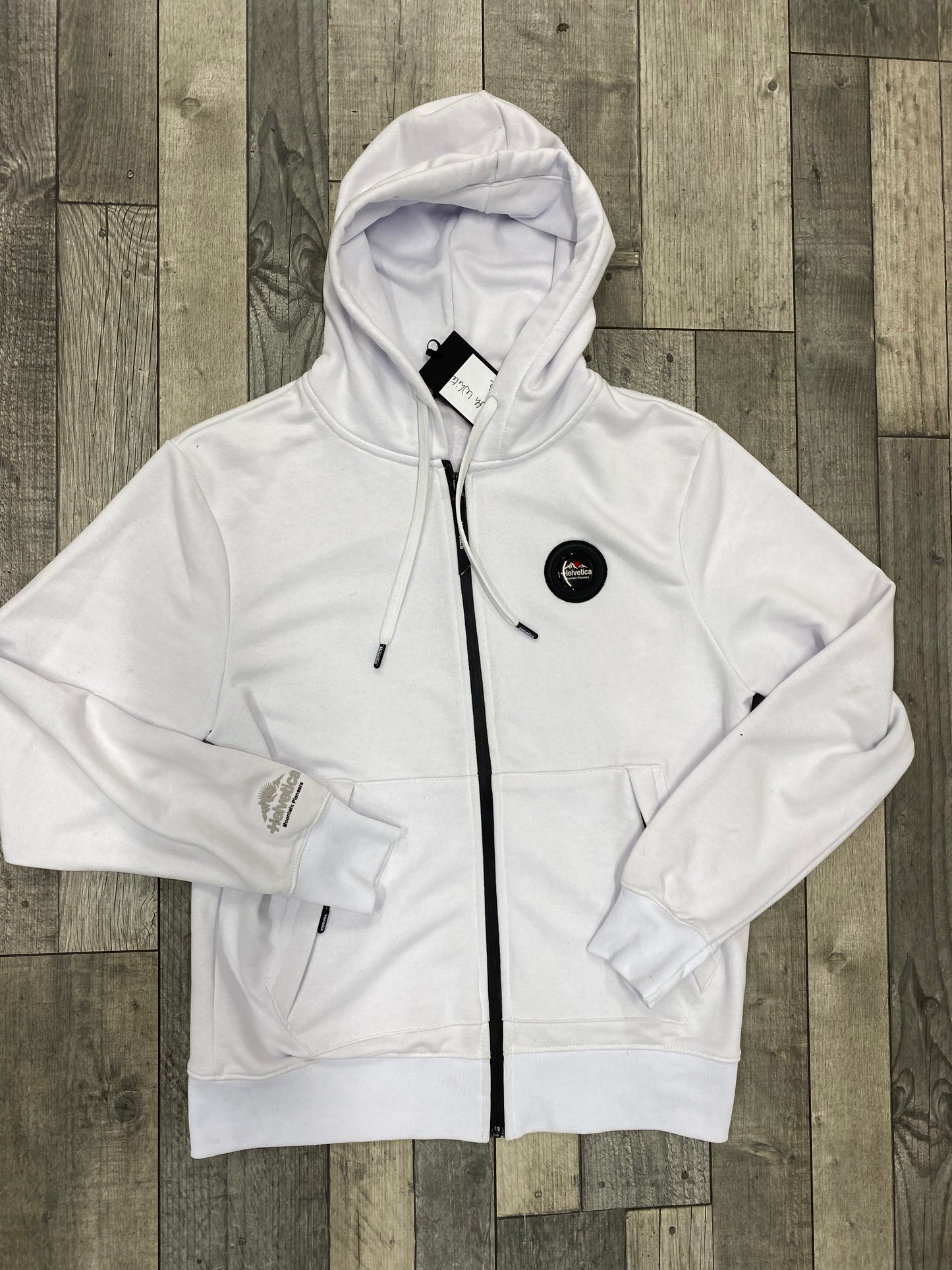 Veste à Capuche Zippé - Helvetica Keneth - White
