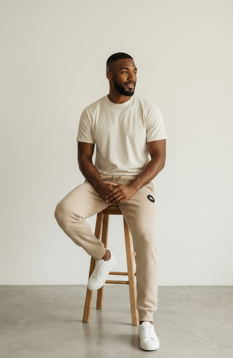 Bas de Jogging - Helvetica Milo - BEIGE