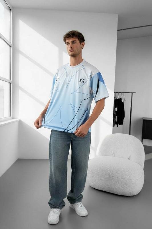 T-shirt Oversize Épais 350 GSM Connect Studio Paris – 006 Neo (Bleu, Noir, Gris)