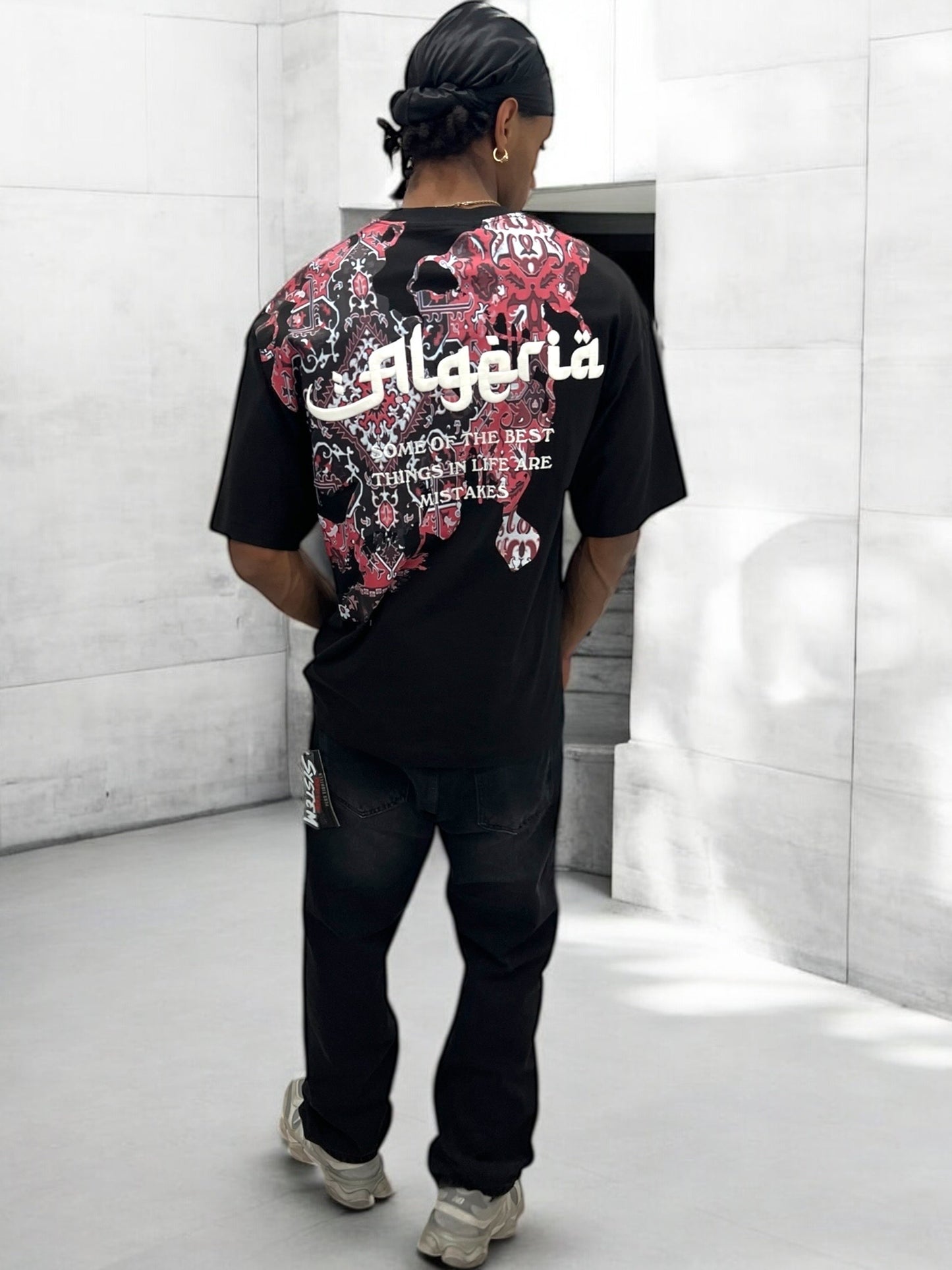 T-shirt “Algeria” visuel berbère brodé - Noir