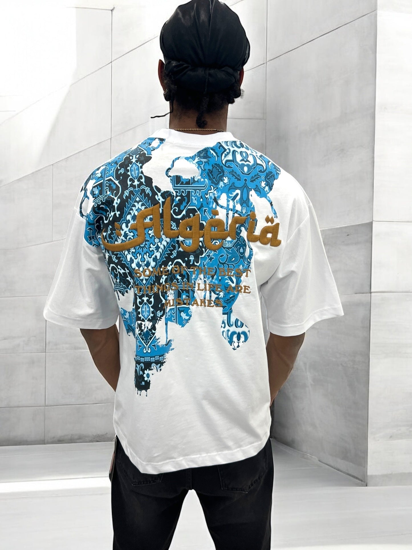 T-shirt “Algeria” visuel berbère brodé - Blanc