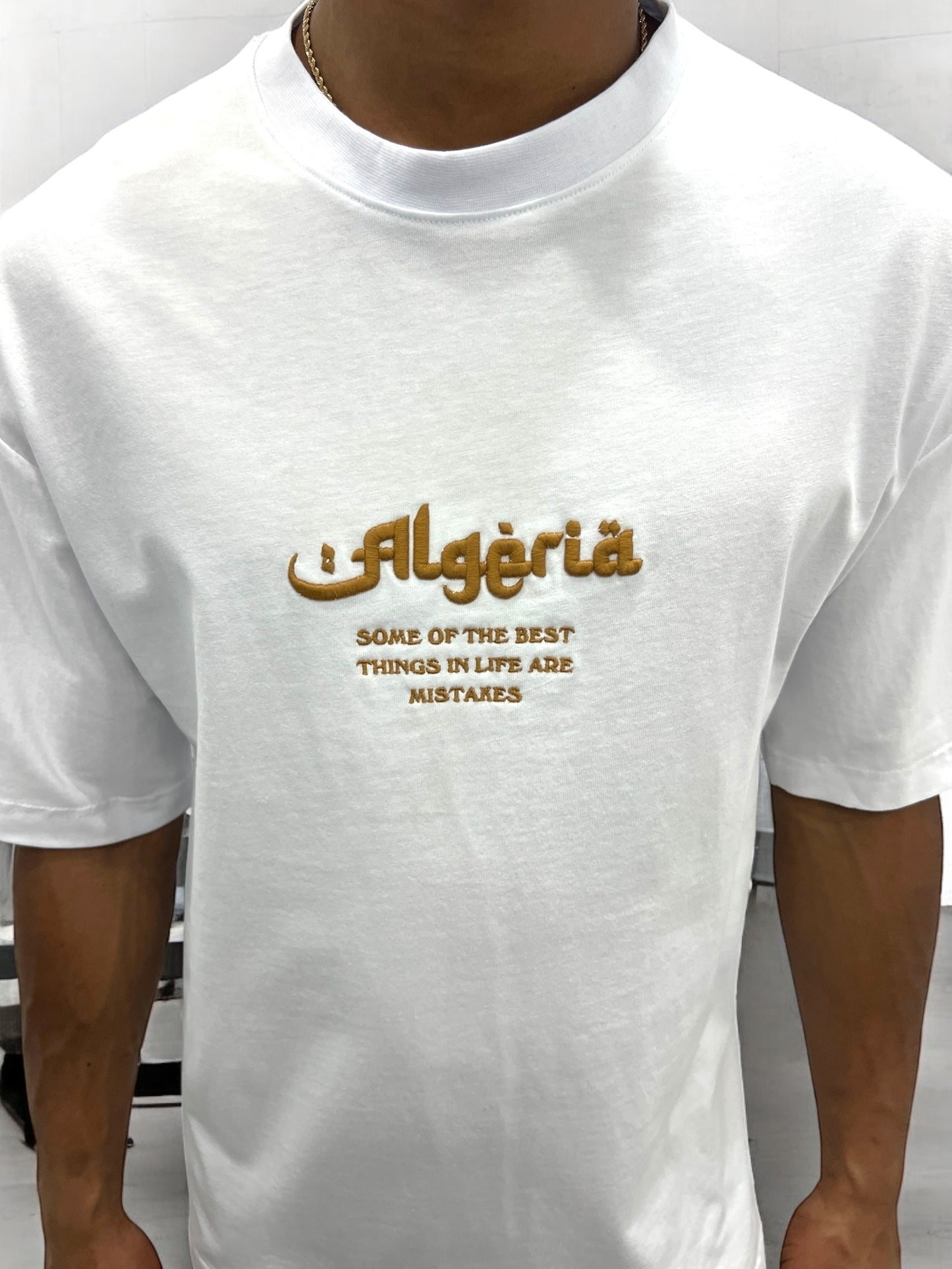 T-shirt “Algeria” visuel berbère brodé - Blanc