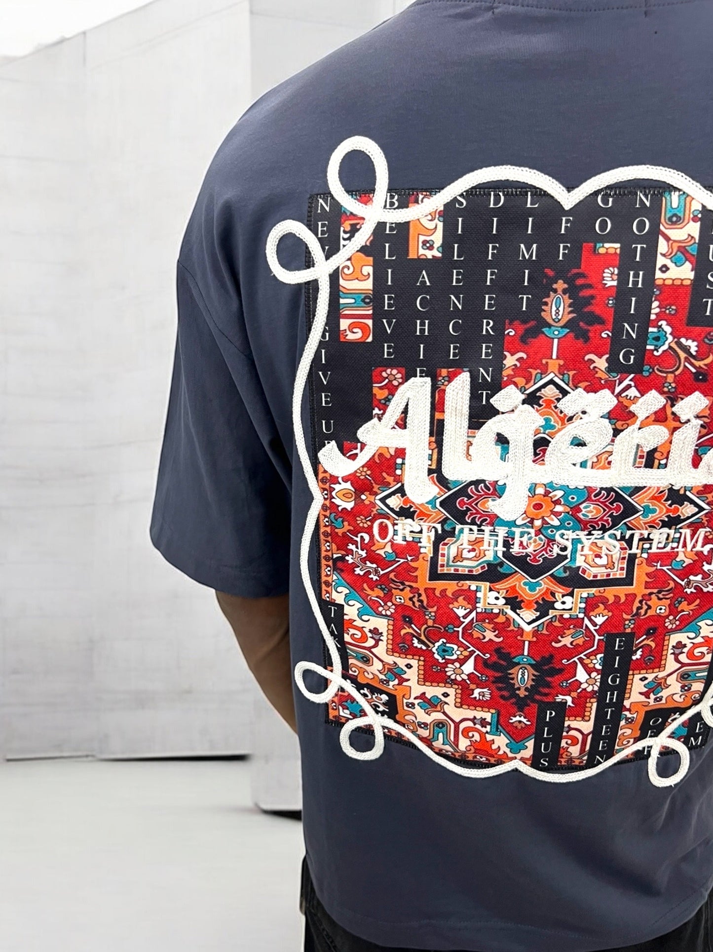 T-shirt Algeria – Carpet Print Edition ( Bleu Ardoise )