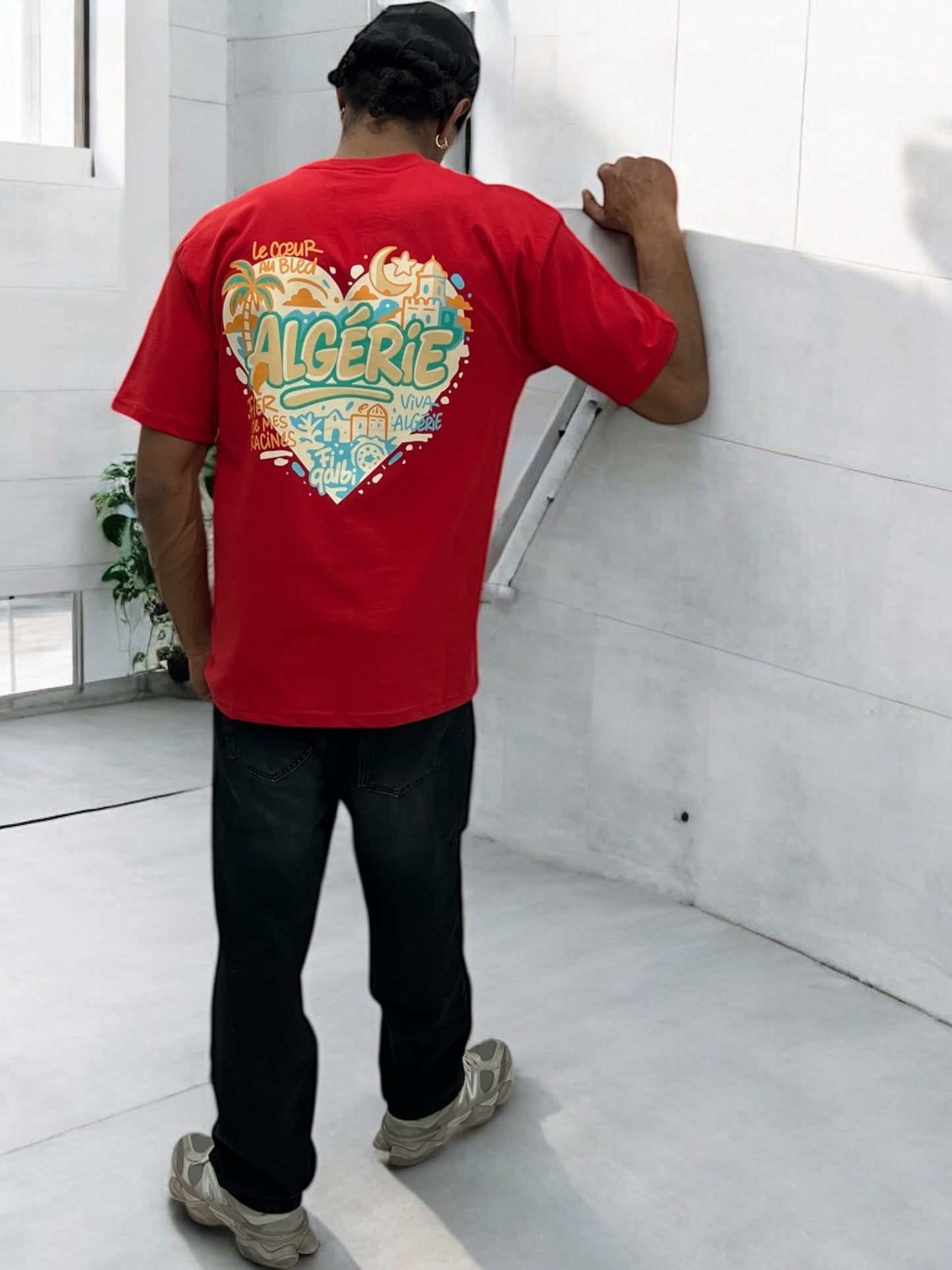 T-shirt ALGÉRIE CŒUR - rouge