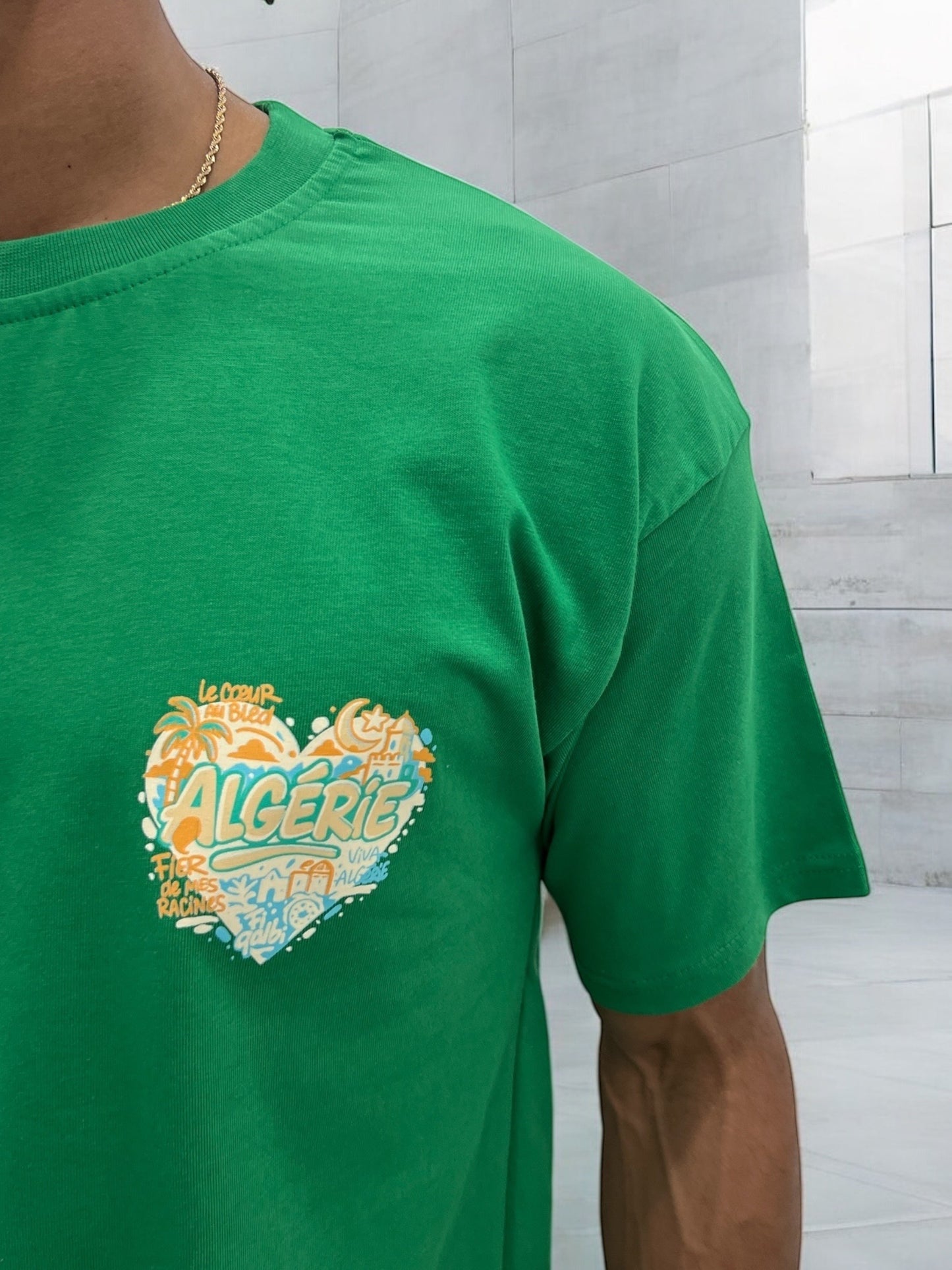 T-shirt ALGÉRIE CŒUR - vert