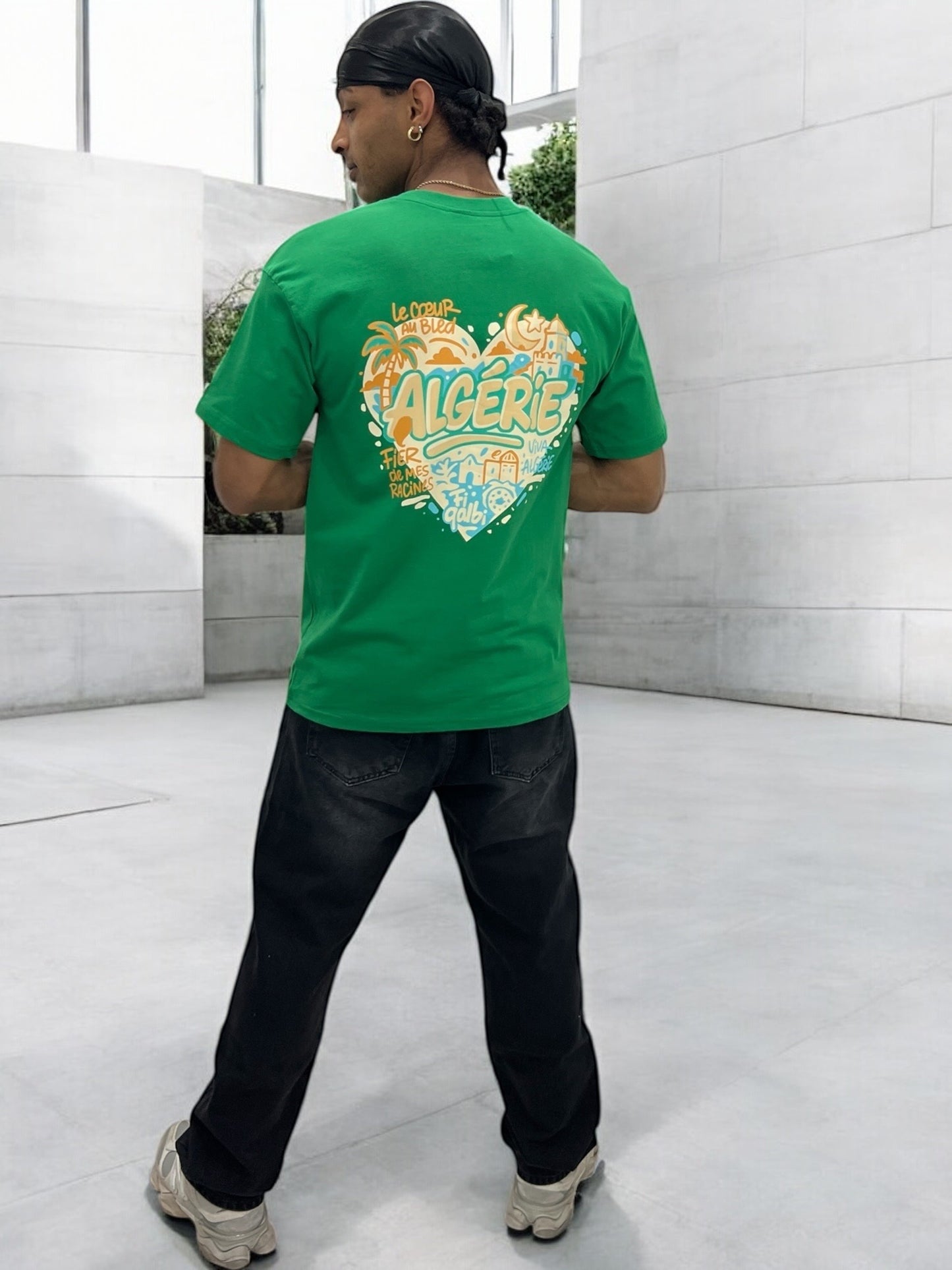 T-shirt ALGÉRIE CŒUR - vert
