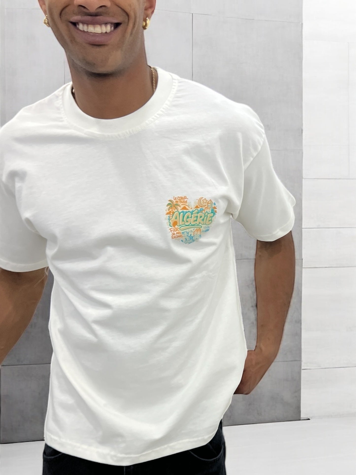 T-shirt ALGÉRIE CŒUR - blanc