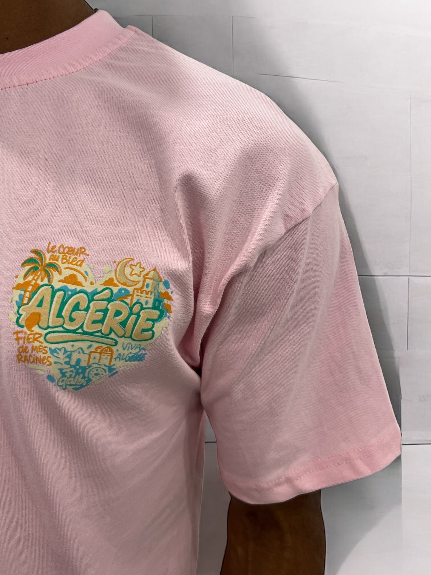 T-shirt ALGÉRIE CŒUR - rose
