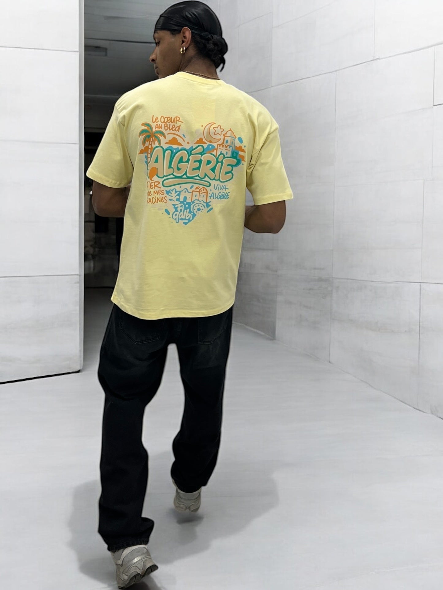 T-shirt ALGÉRIE CŒUR - jaune