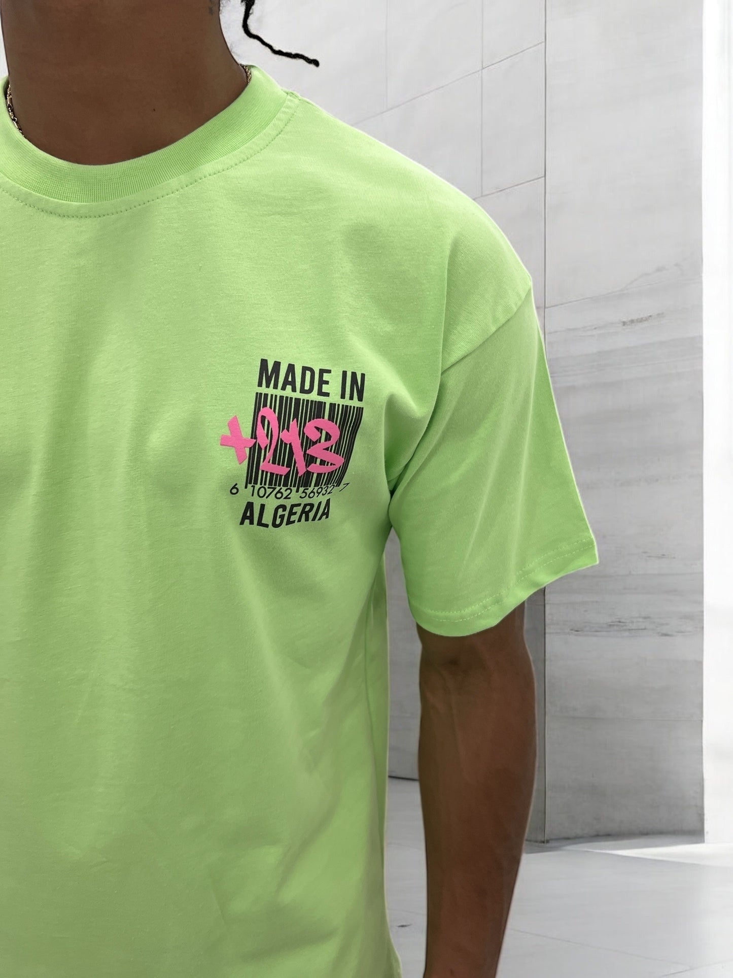 T-shirt Algeria – Boarding Pass Édition ( Vert Claire )