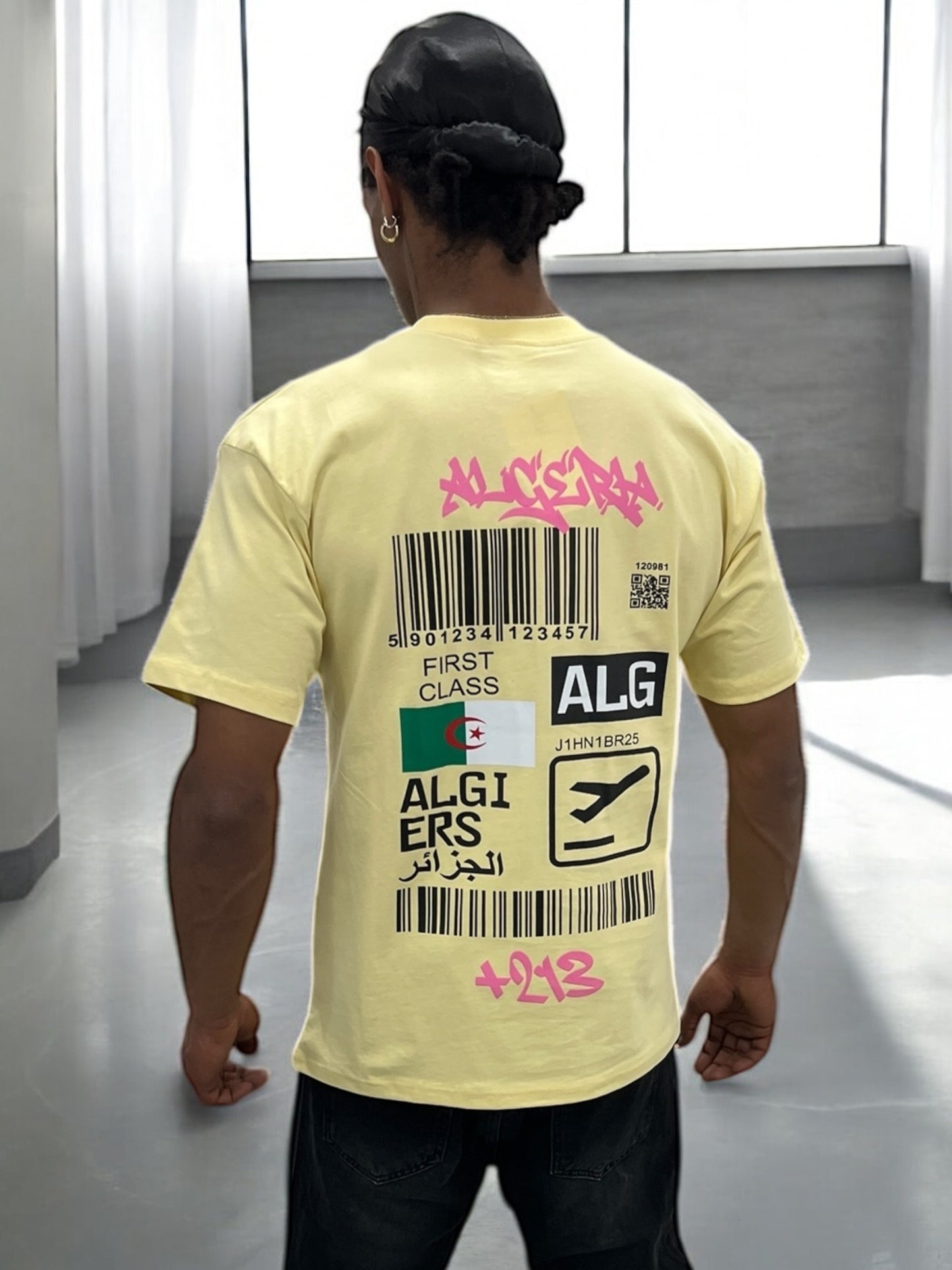 T-shirt Algeria – Boarding Pass Édition ( Jaune )