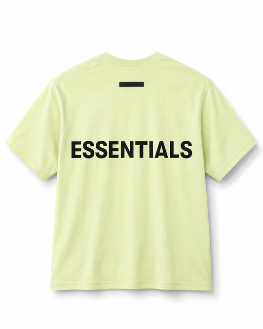 Ensemble ESSENTIALS Homme Lime Green/Vert Citron | T-Shirt Oversize + Short Premium