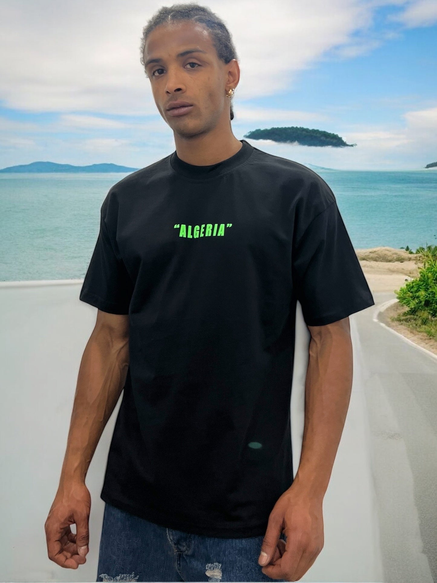 T-shirt “ALGERIA” Bandana Melt – Édition Streetwear Unisexe
- Noir