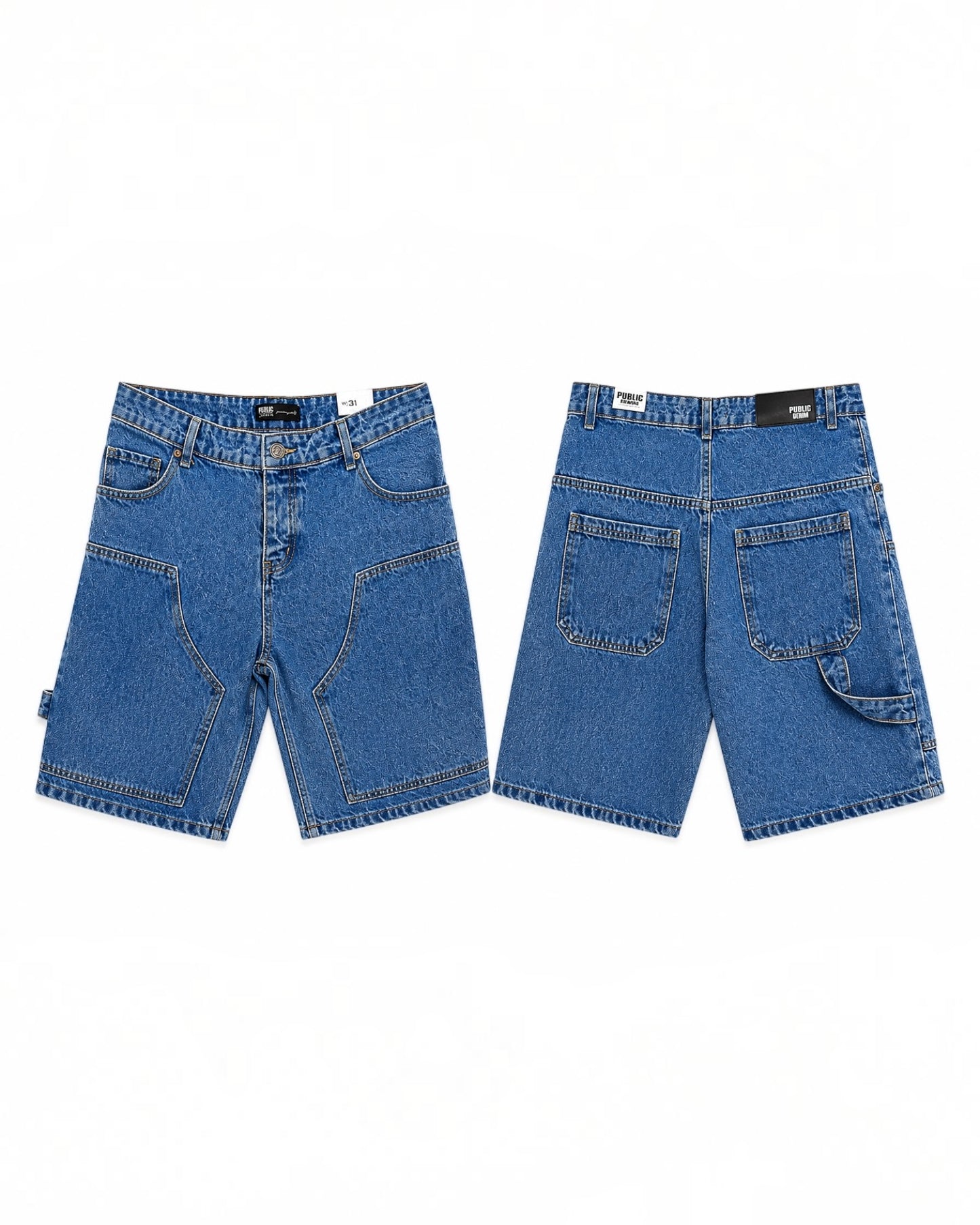 Short Bermuda Public Denim Bleu Vintage Homme – Denim Premium Stretch
