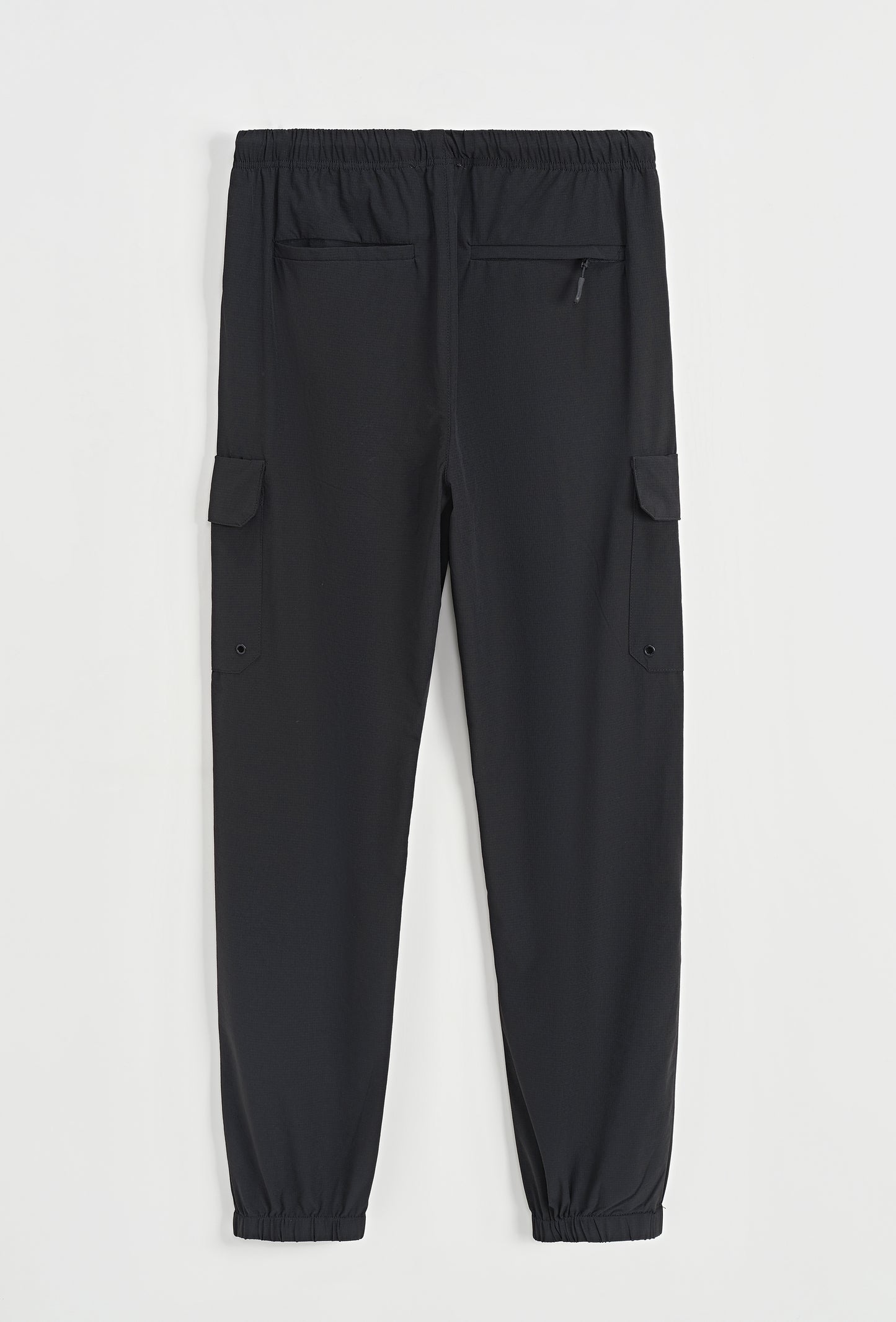 Pantalon Cargo Noir « Tissu Façon St*ne Isl*nd »
