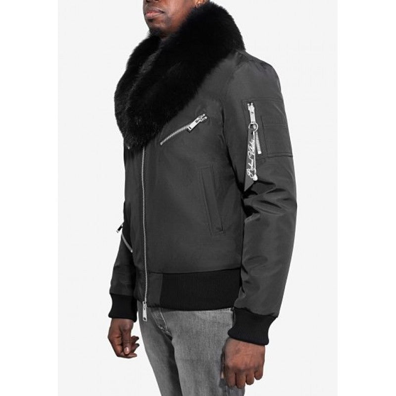RICHARD VALENTINE - BOMBER SATIN - MATTEO - BLACK