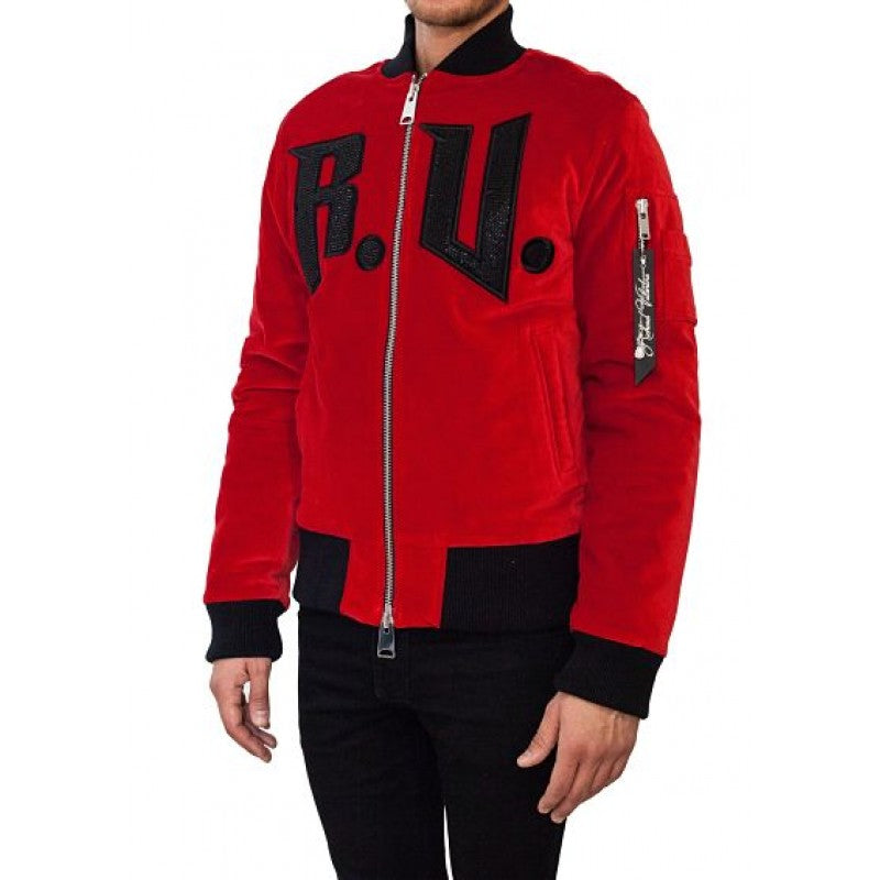 RICHARD VALENTINE - BOMBER MANLEY - VELOURS ROUGE