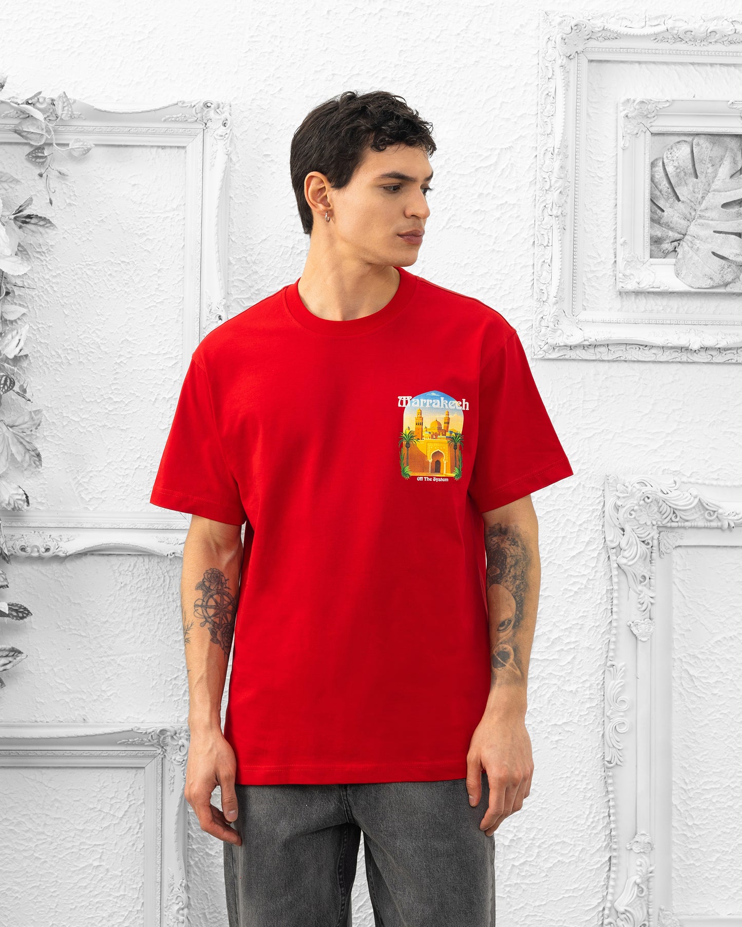 T-SHIRT MARRAKECH OFF THE SYSTEM - ROUGE