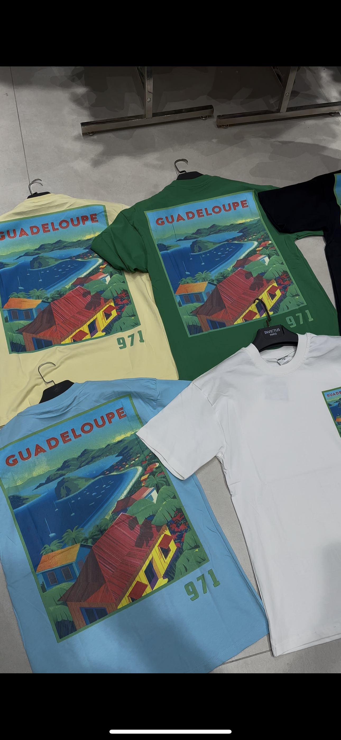 T-SHIRT GUADELOUPE 971 - NOIR