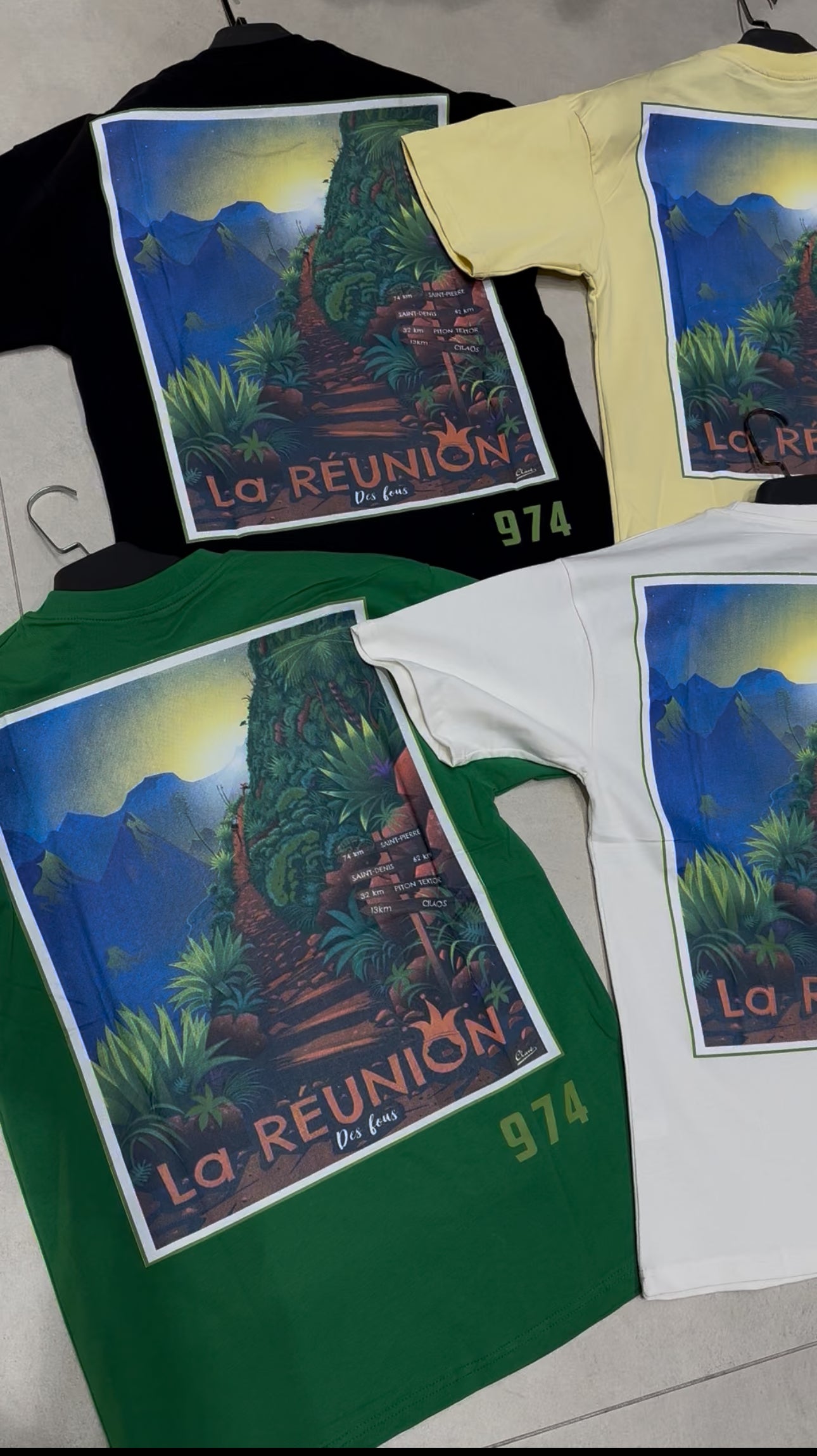 T-shirt "La Réunion 974" - VERT