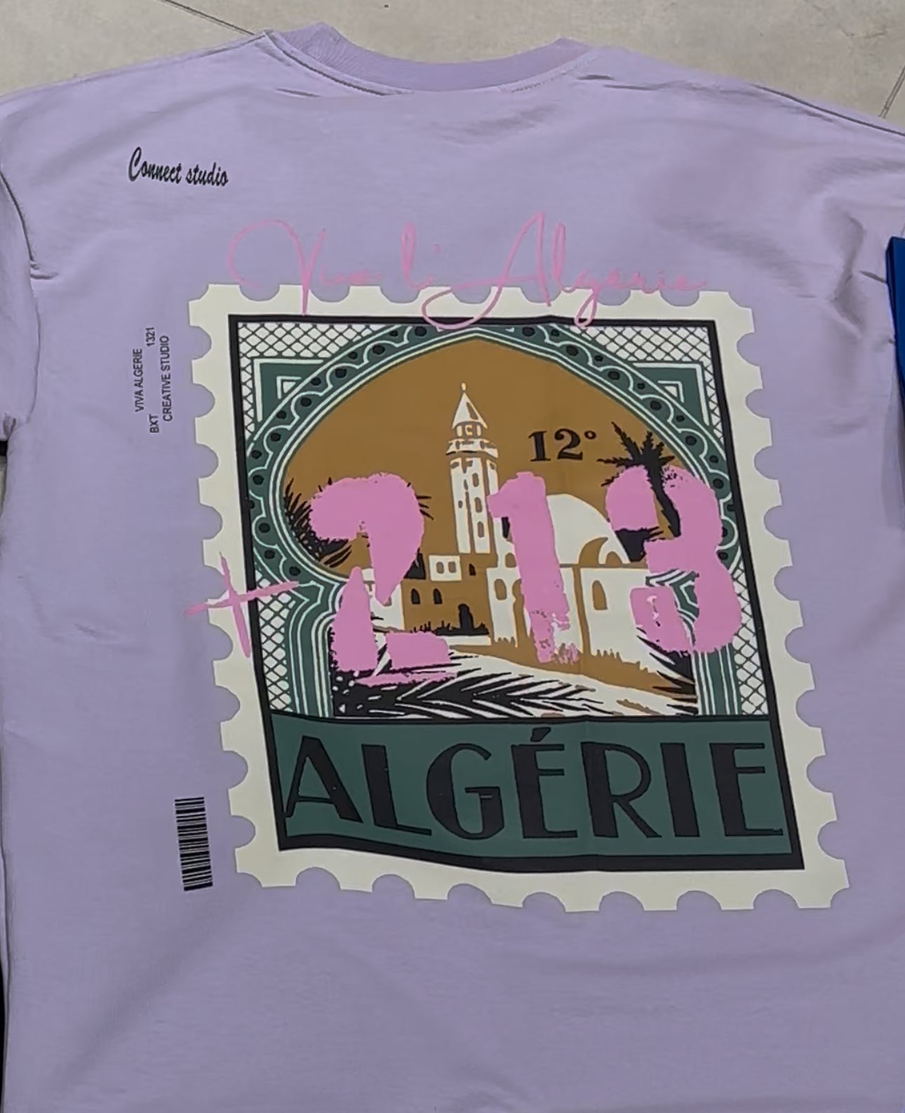 T-SHIRT VIVA L’ ALGERIE +213 - LILAS