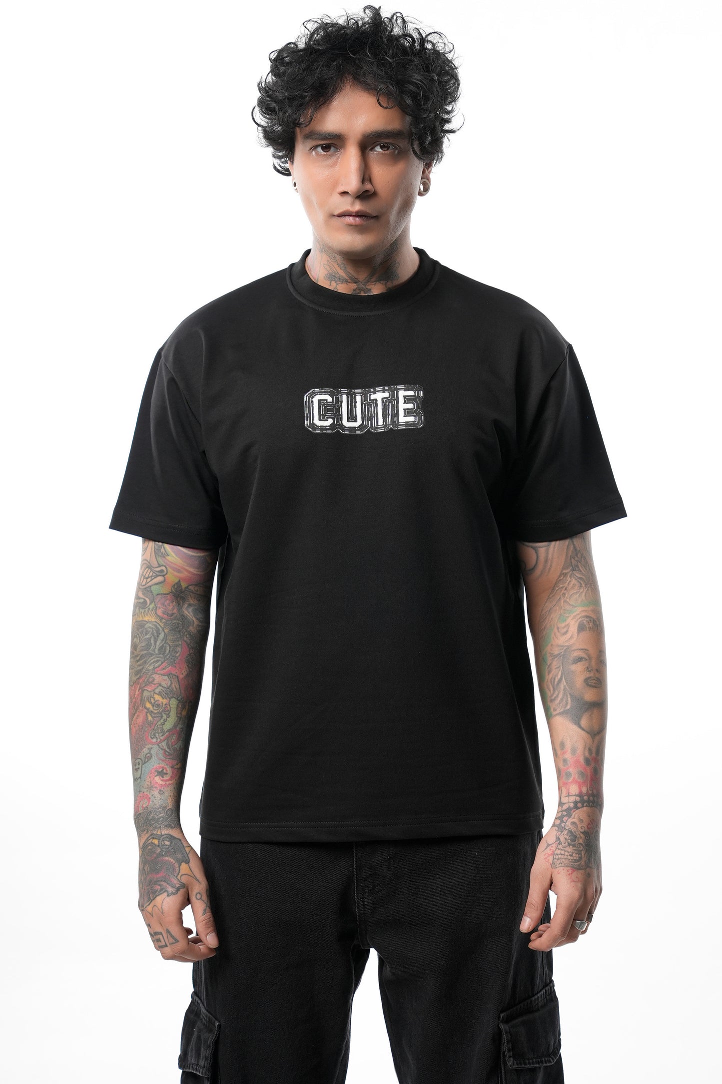 T-shirt CUTE x Schtroumpf – édition noire brodée