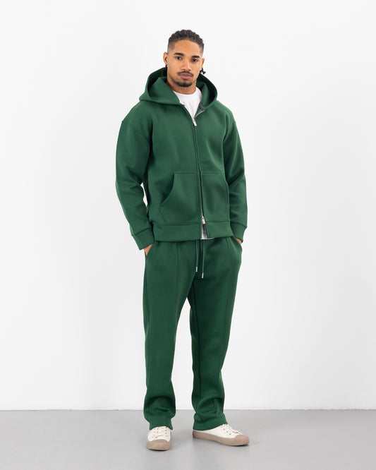 Ensemble Oversize SCUBA – Hoodie Zip + Jogging – Plus Eighteen - VERT BOUTEILLE