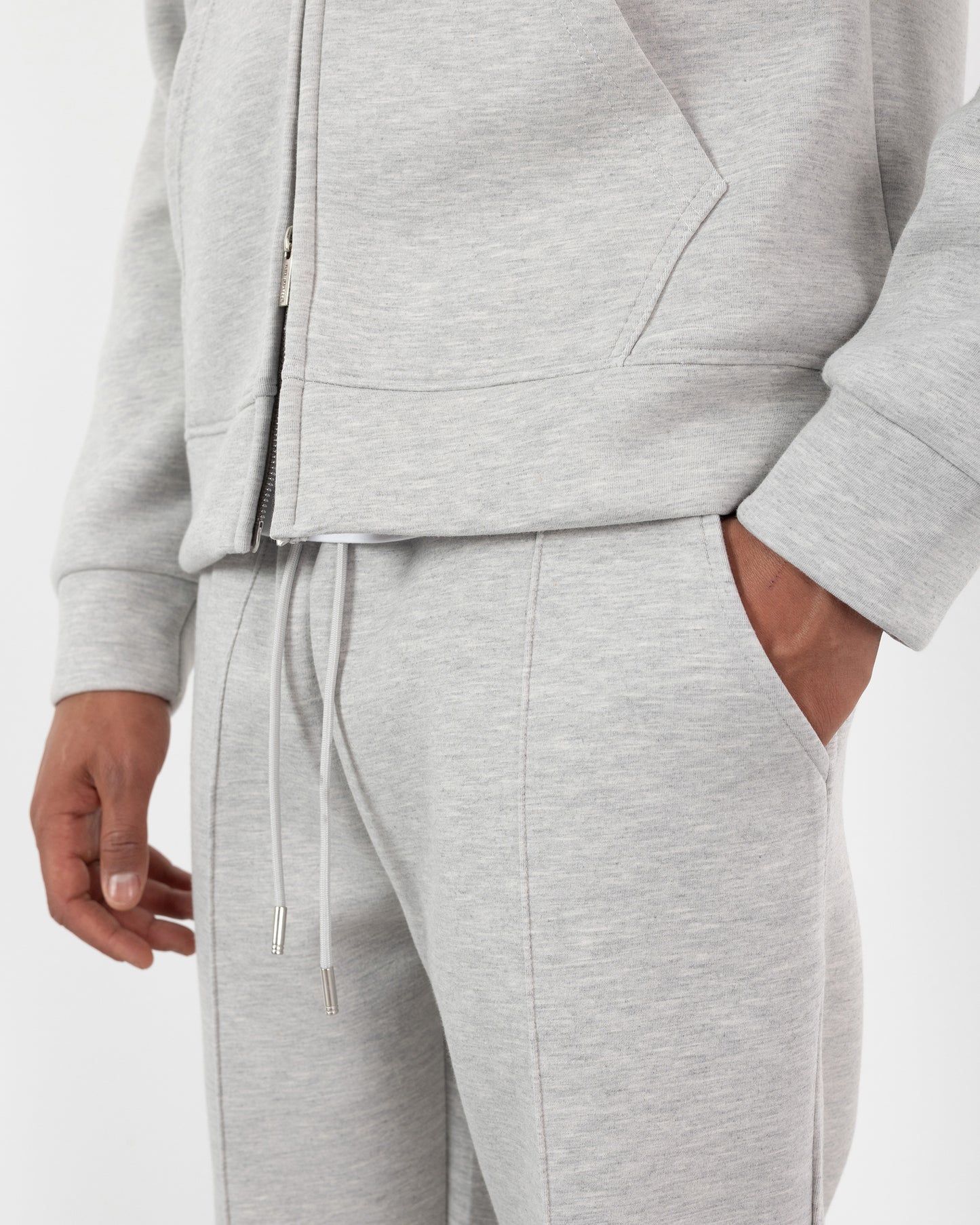 Ensemble Oversize SCUBA – Hoodie Zip + Jogging – Plus Eighteen - GRIS CLAIR
