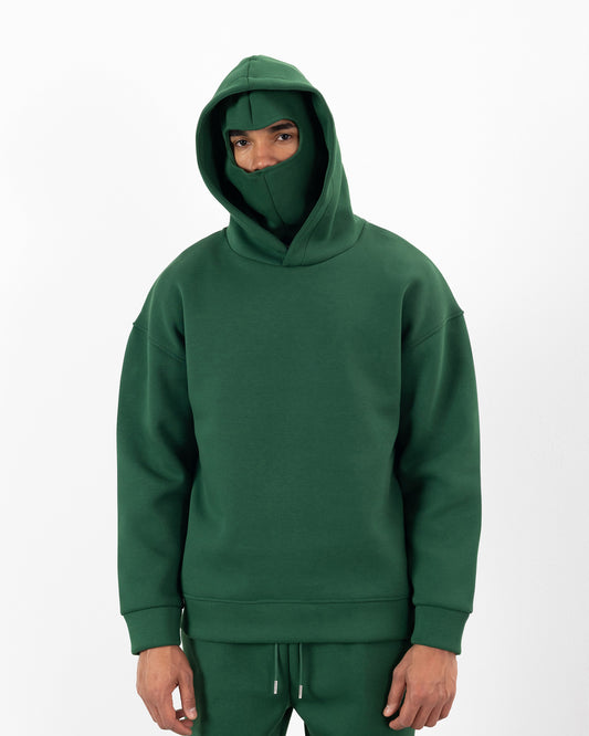 HOODIE CAGOULE SCUBA – Oversize Premium - VERT