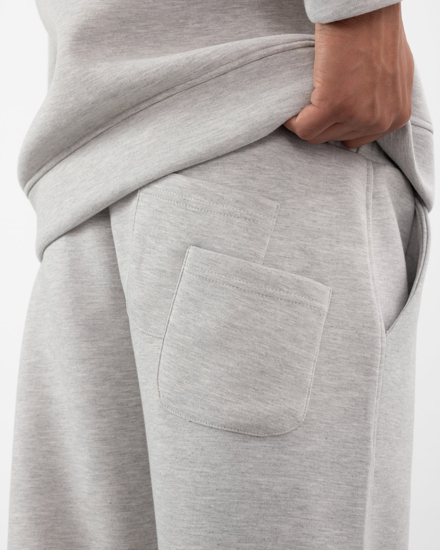 HOODIE CAGOULE SCUBA – Oversize Premium -Gris Clair