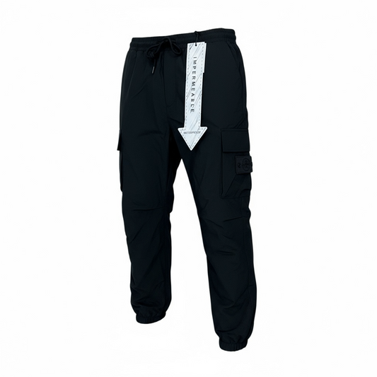 FUSIONAL – Pantalon cargo imperméable LL06 (Noir) | Hyper chaud & coupe-vent | Idéal livreurs & mobilité urbaine