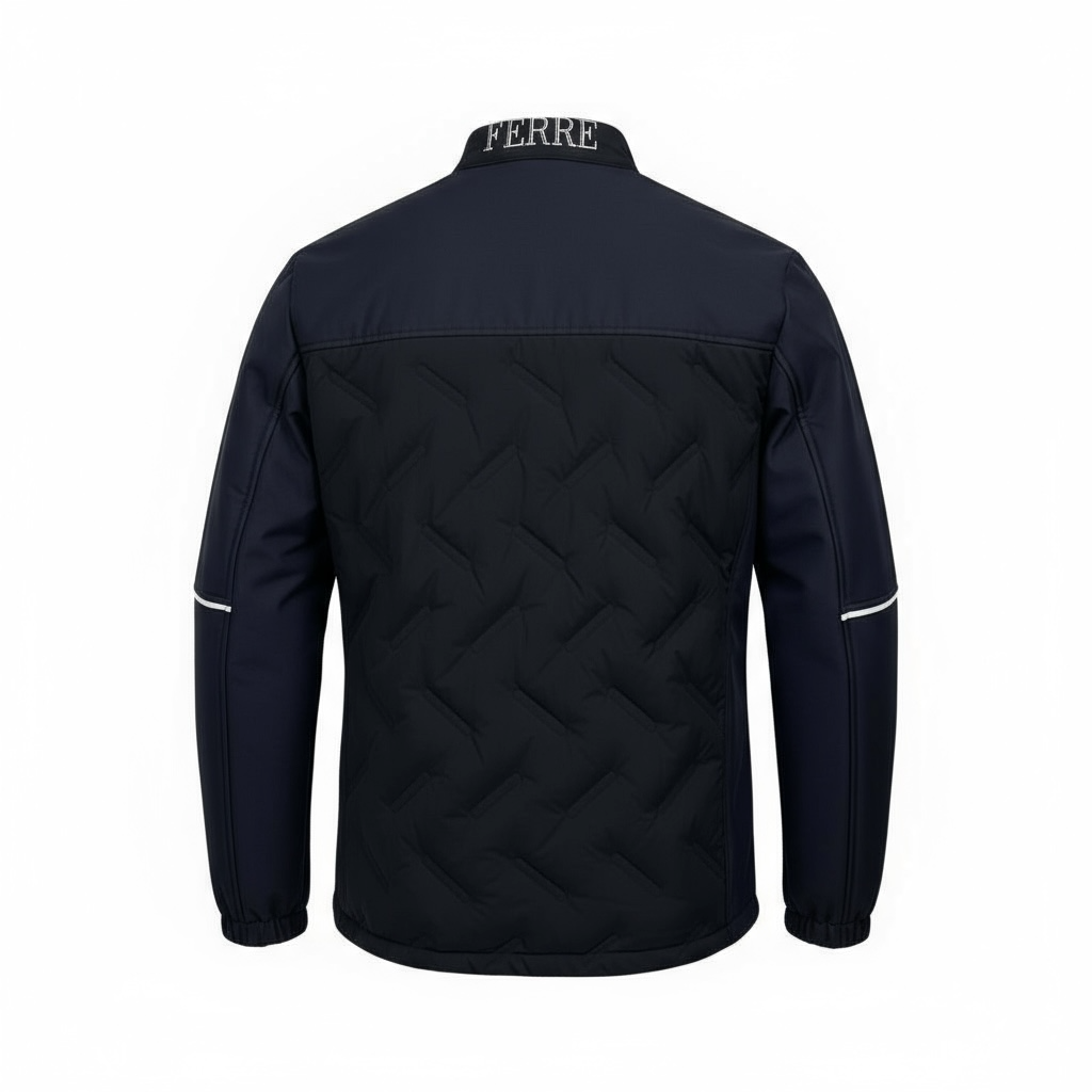 Gianfranco FERRE – Veste Hybride Matelassée à Col Montant Homme