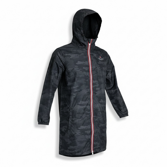 Veste Imperméable Longue Camo – Helvetica Passy (Coutures Thermo-Soudées)