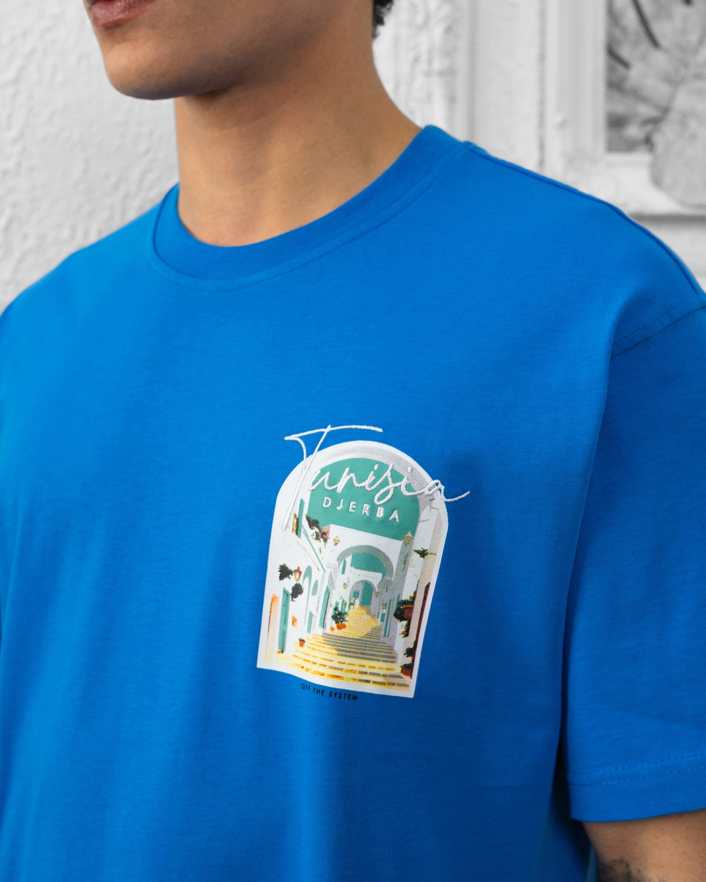 T-SHIRT TUNISIE - Djerba - Bleu de Sidi Bou Said