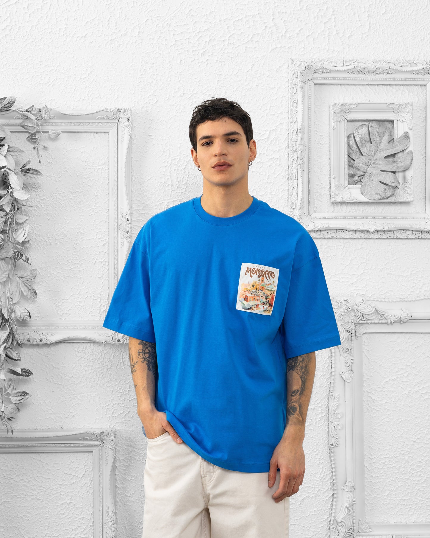 T-SHIRT MOROCCO- Bleu Électrique