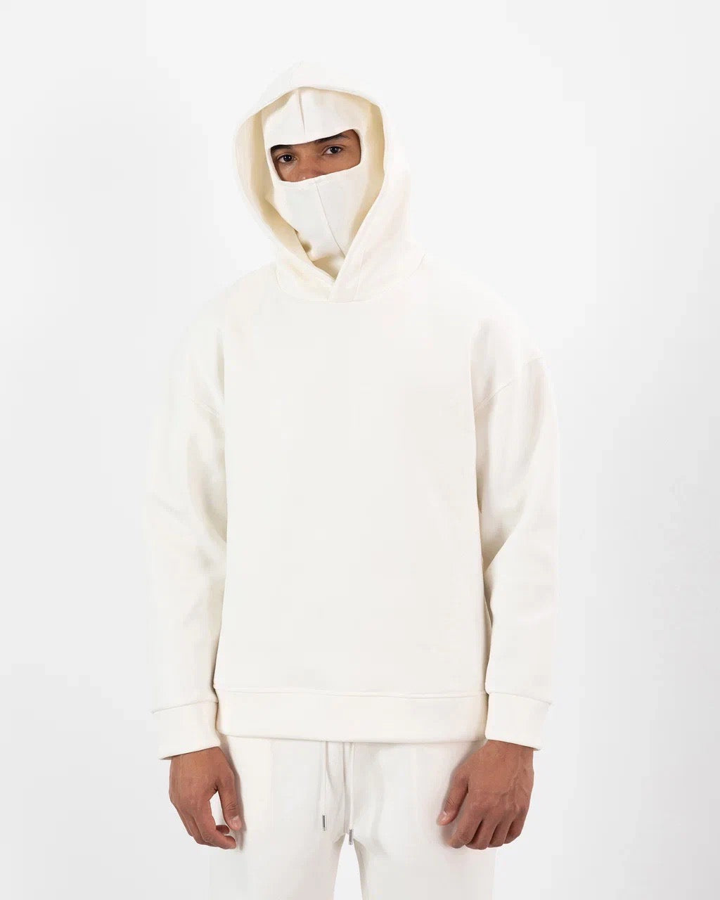HOODIE CAGOULE SCUBA – Oversize Premium -Blanc