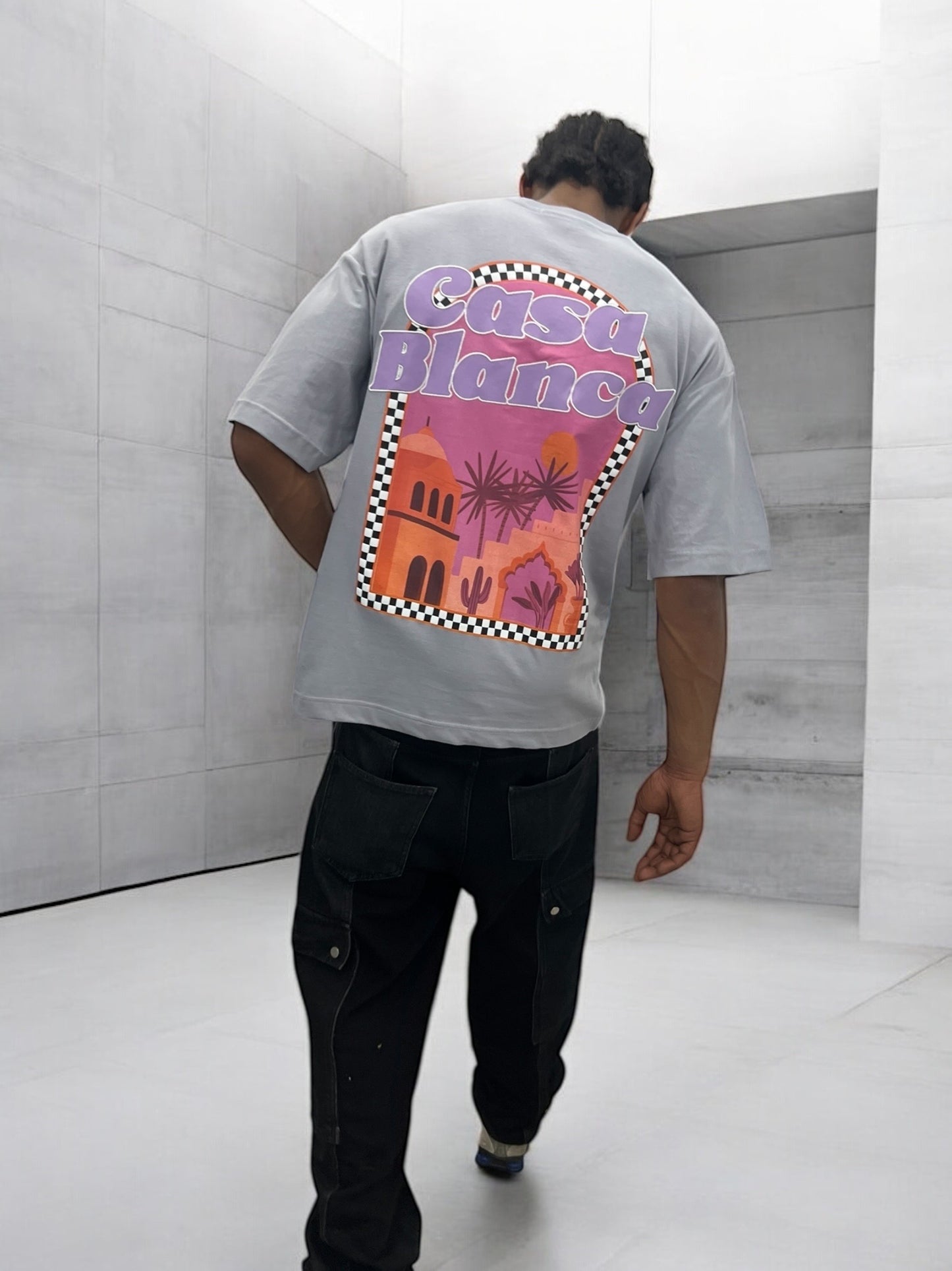 T-shirt CASABLANCA VICES CITY - gris