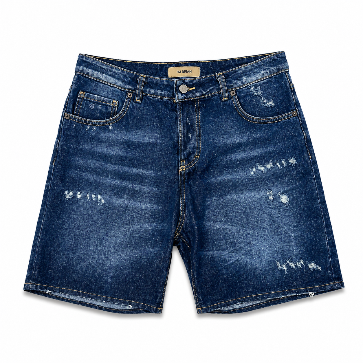 Short Jean Homme I’M Brian Kevin L1805 – Bermuda Denim Bleu Destroy Premium