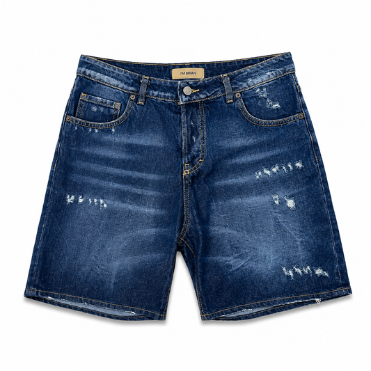Short Jean Homme I’M Brian Kevin L1805 – Bermuda Denim Bleu Destroy Premium