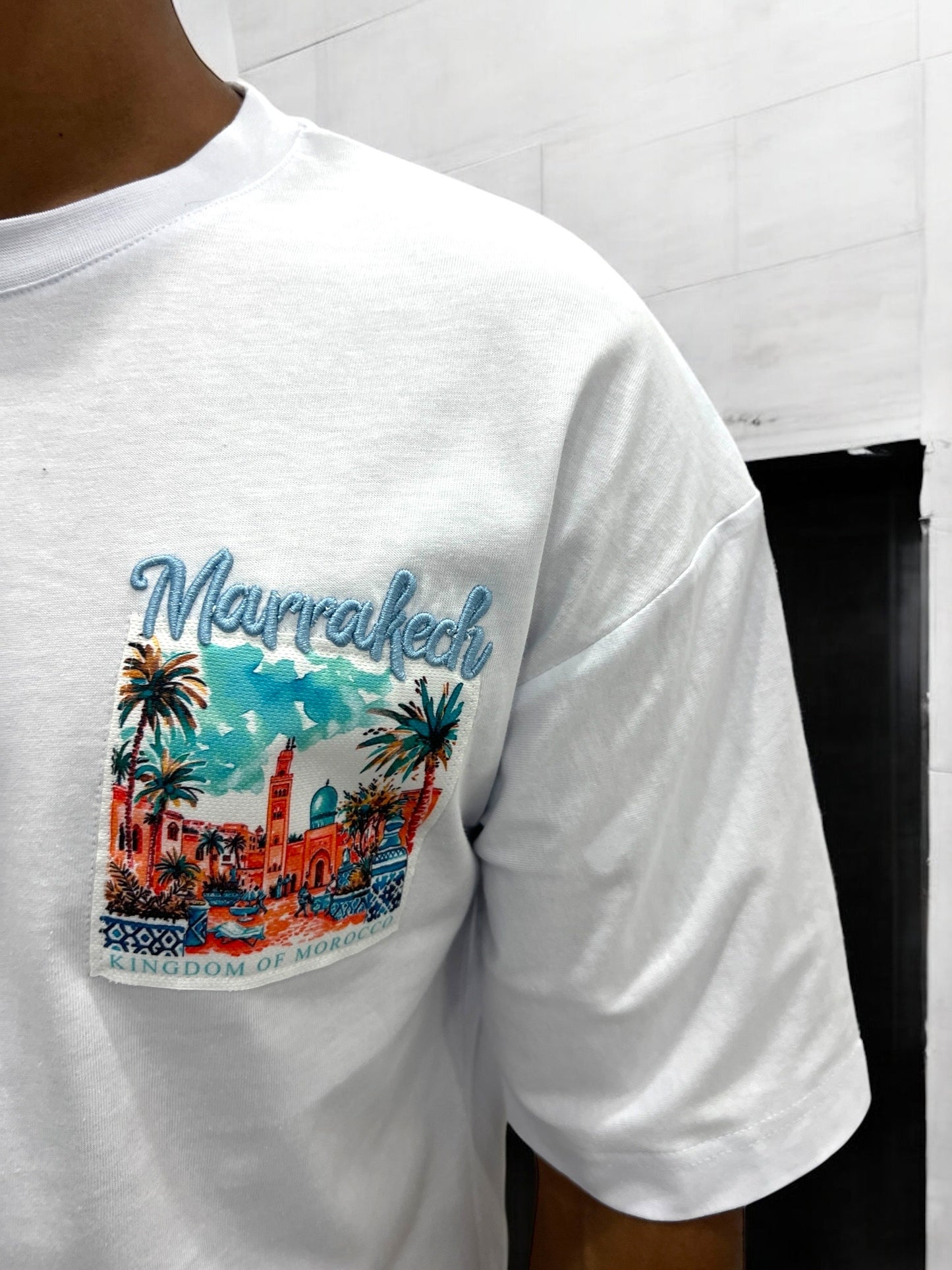 T-shirt MARRAKESH KINGDOM OF MOROCCO  - blanc