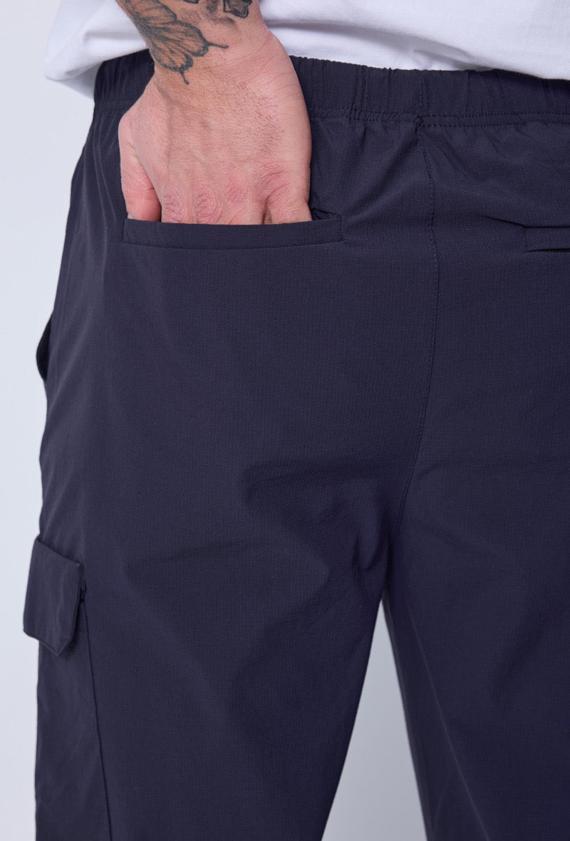 Pantalon Cargo Bleu « Tissu Façon St*ne Isl*nd »
