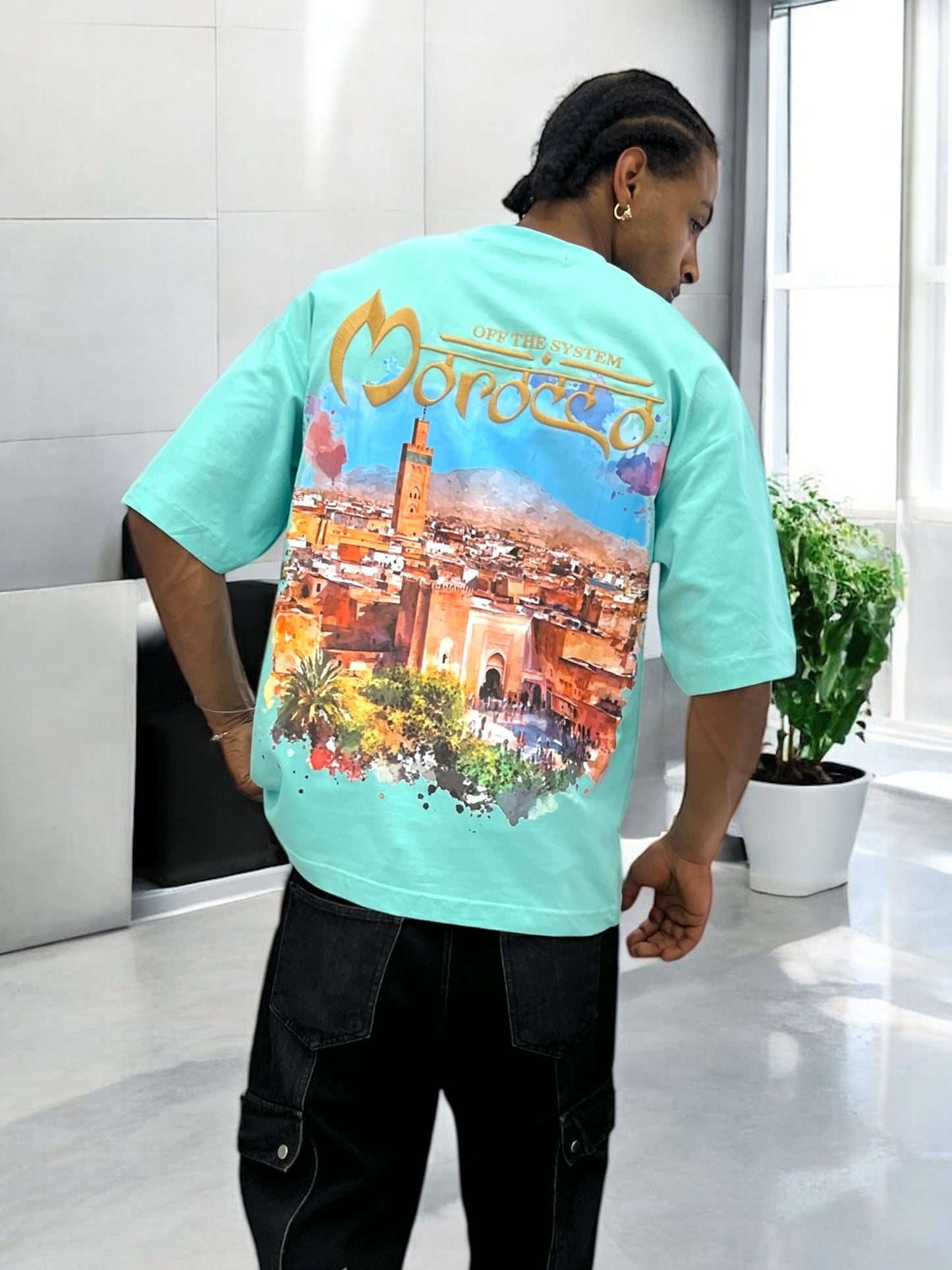 T-shirt MOROCCO VIBES - bleu sarcelle clair