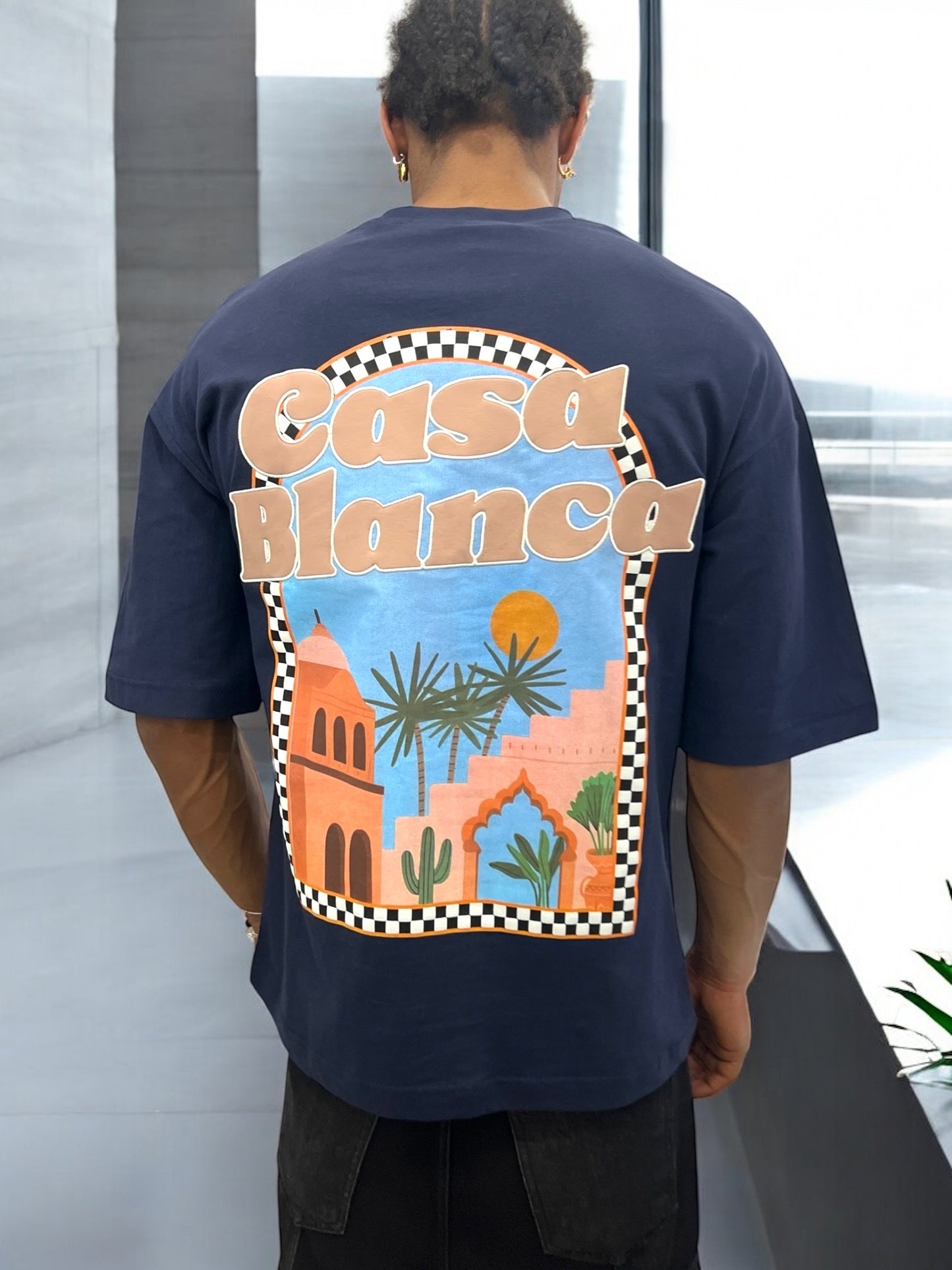 T-shirt CASABLANCA VICES CITY - bleu marine