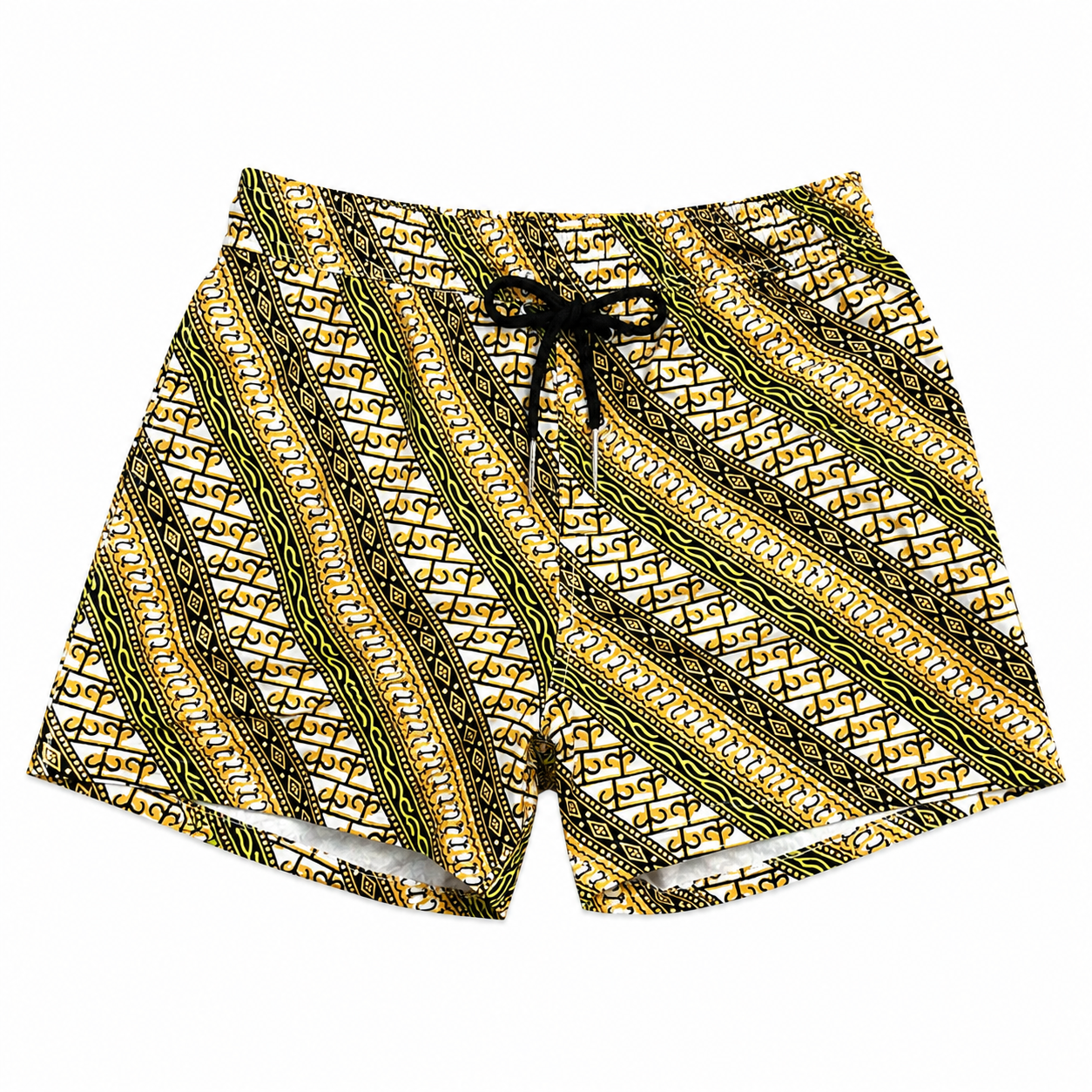 Dollars & Dreams Paris – Short de Bain Ethnic Prestige Gold & Black
