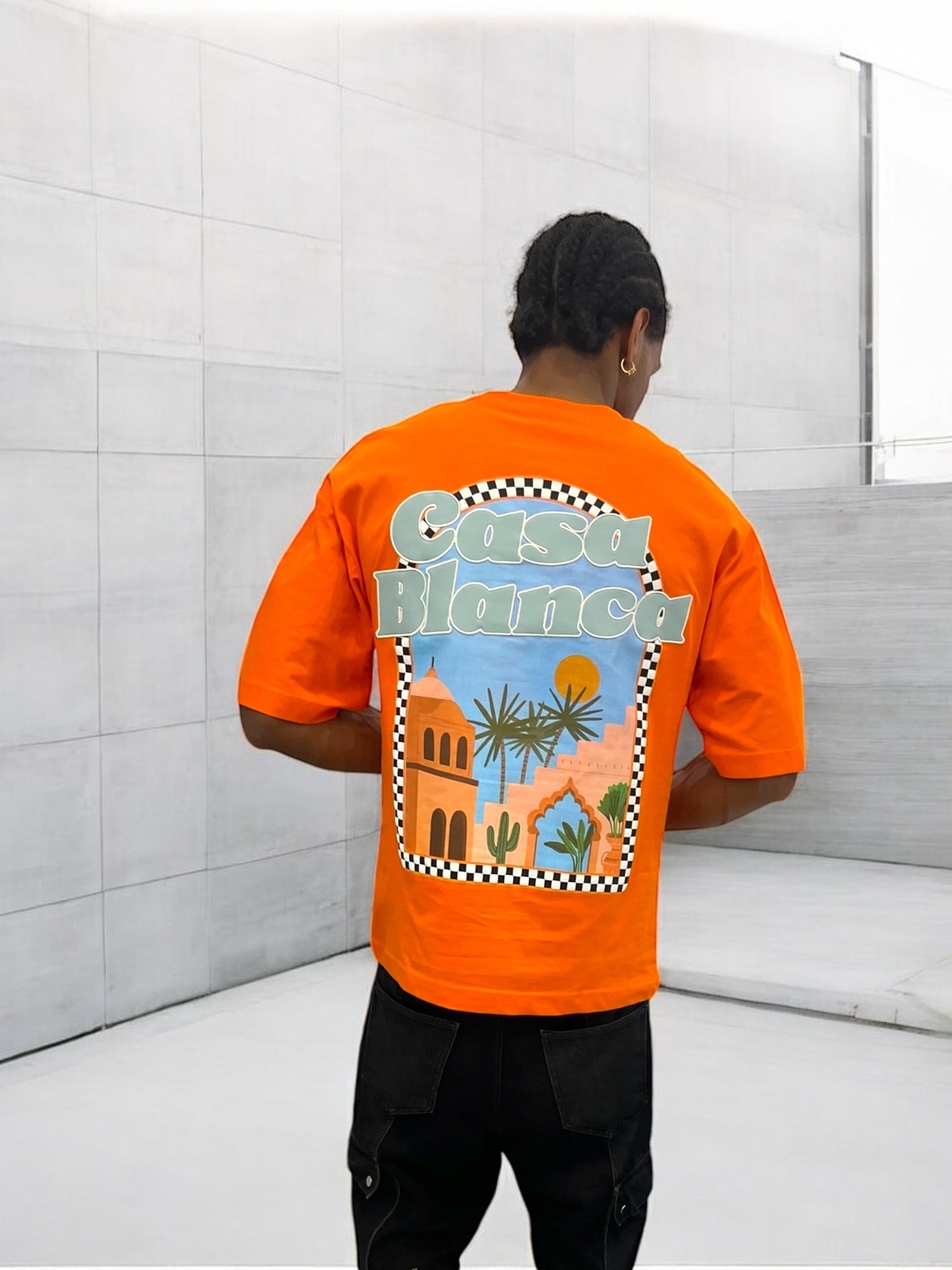 T-shirt CASABLANCA VICES CITY - orange